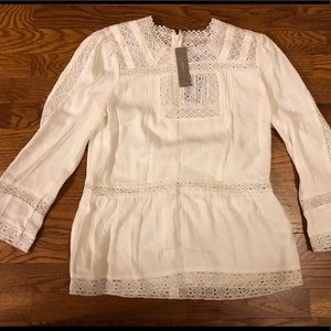Sweet boho white Jcrew top